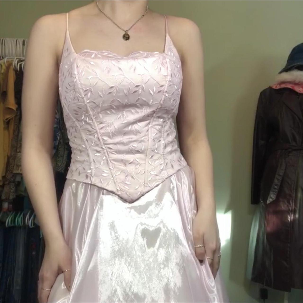 NiceVestidos- Pink Gorgeous Vintage Prom Dress Floral Long Tulle Homecoming Dress nv5572