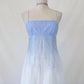 💙 Empire Dress Vintage Light Blue Glitter Ombre Beaded High Waist Long Tulle Formal Prom Dress Evening Gown Party Dress nv4984