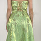 NiceVestidos-Green exquisite beaded long satin fairy gown ball gown y2k vintage dress nv5441