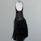 Black exquisite beaded long chiffon prom dress nv5329