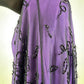Vintage Purple Black Gothic Vampire Beaded Floral Long Formal Dress Prom Gown Chiffon nv5402