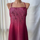 The most stunning exquisite beaded y2k red ombre long chiffon dress nv5377