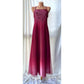 The most stunning exquisite beaded y2k red ombre long chiffon dress nv5377