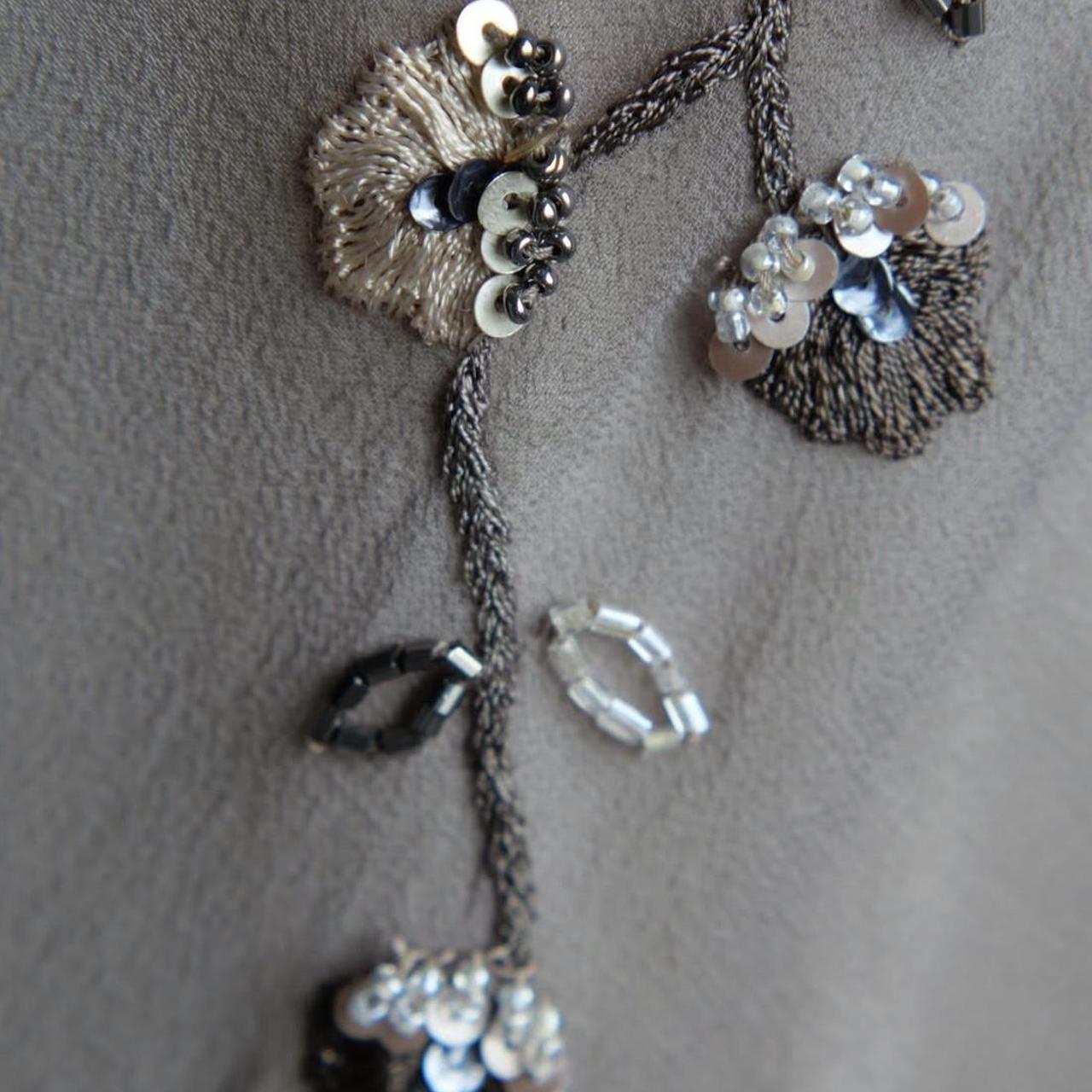 🧚🏼‍♂️Warm grey vintage y2k fairy homecoming dress boho floral beaded embroidered backless prom dress evening dress party dress wedding guest dress nv4405