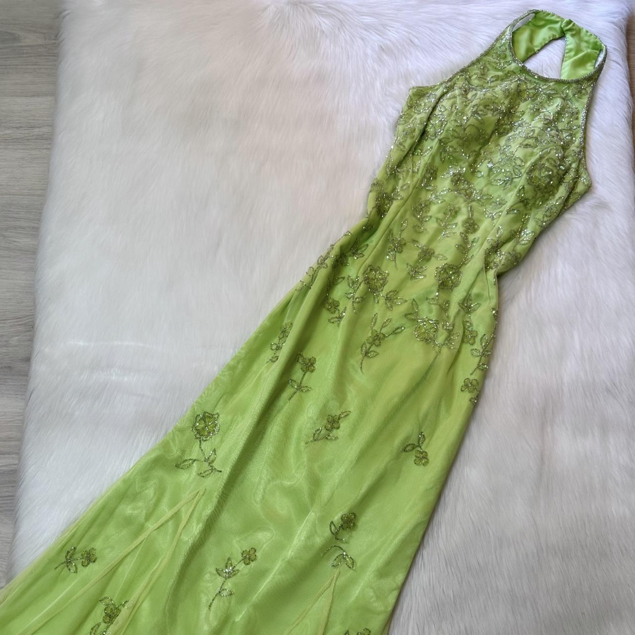 NiceVestidos-Green beautiful exquisite beaded long chiffon formal prom dress nv5450