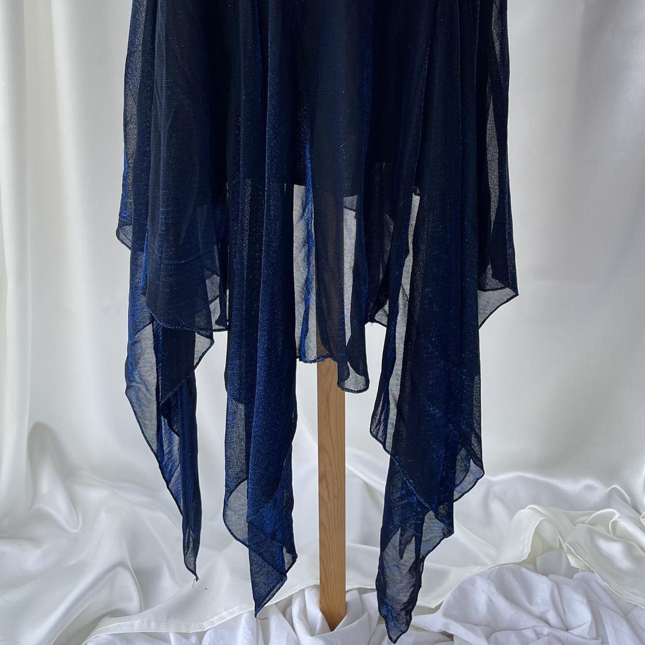 Navy blue shiny spaghetti strap long chiffon prom dress homecoming dress birthday party dress nv5388