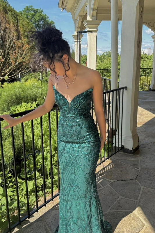 Grünes, modisches Ballkleid für Damen, NV5339