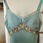 Blue Vintage Floral Short Chiffon Homecoming Dress nv4476