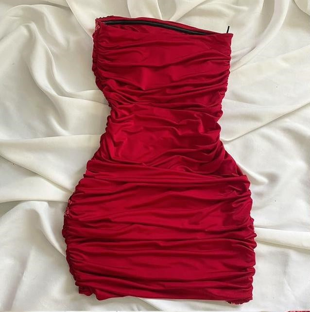 Red Sequin Elegant short Birthday Dress Party Dress Homecoming Dress Cocktail Dress nv4532