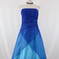 Dark Blue Shiny Gradient Long Tulle Prom Dress Evening Dress Party Dress nv4979