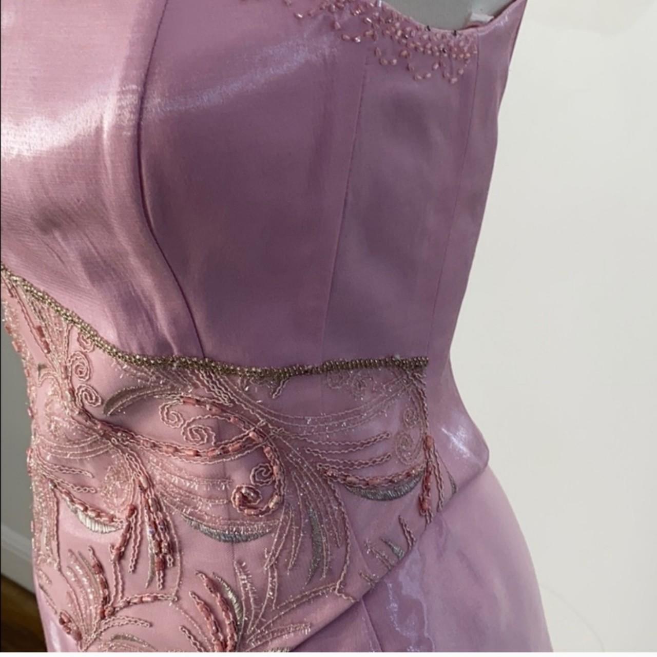 Atemberaubendes, rosafarbenes Feen-Korsett zum Binden, Blumenmuster, Perlenbesatz, langes Satin-Abendkleid, Partykleid, zweiteiliges Korsett-Ballkleid, nv3746