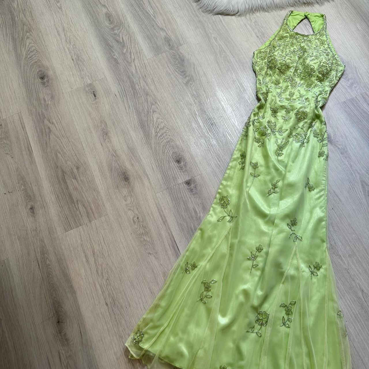 NiceVestidos-Green beautiful exquisite beaded long chiffon formal prom dress nv5450