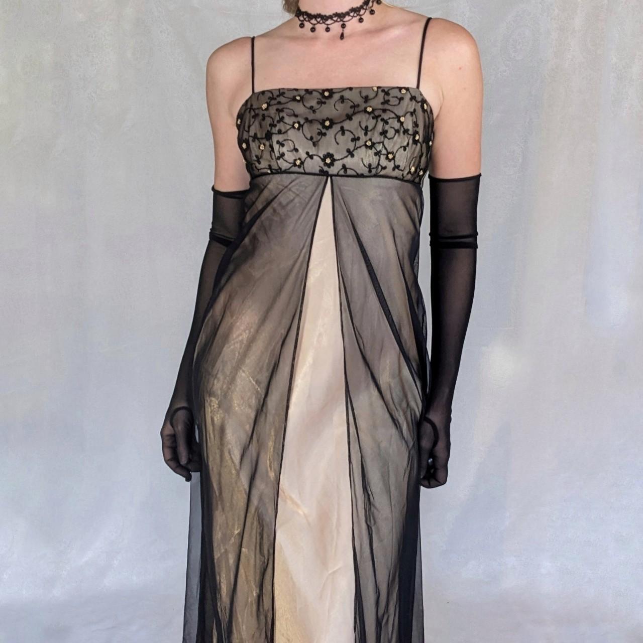 Black gold vintage fashion exquisite embroidery floral beaded long tulle satin ball gown birthday party dress evening dress prom dress nv3907