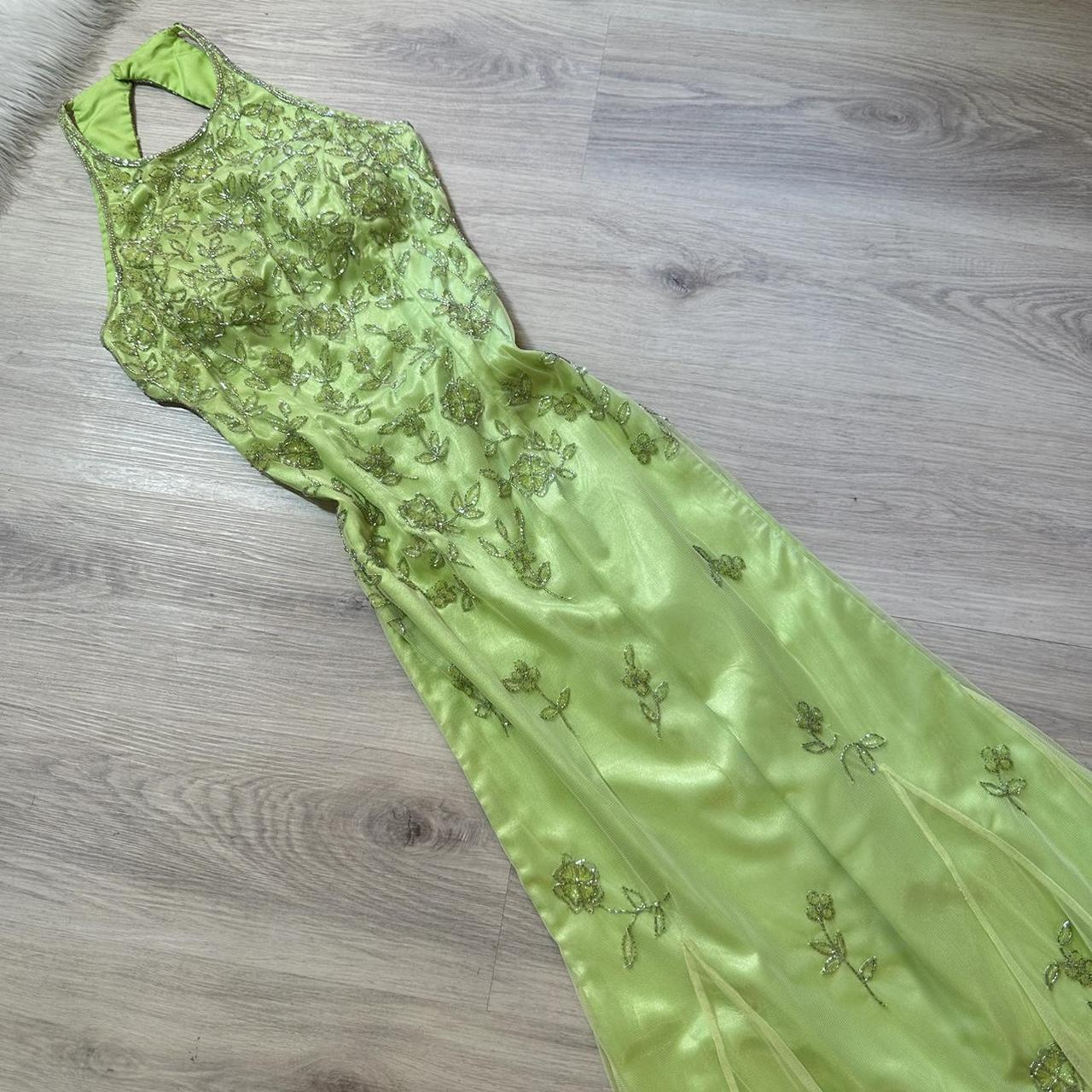NiceVestidos-Green beautiful exquisite beaded long chiffon formal prom dress nv5450