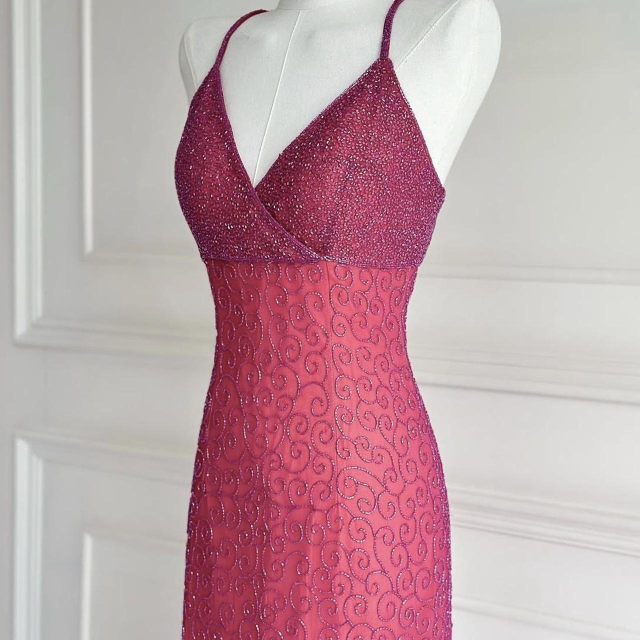 💗✨Robe sirène vintage années 90 Y2K, style bohème, broderie perlée, style vintage, style années 90, robe de bal, robe de soirée, robe de soirée, robe de soirée, nv4406