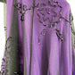 Vintage Purple Black Gothic Vampire Beaded Floral Long Formal Dress Prom Gown Chiffon nv5402