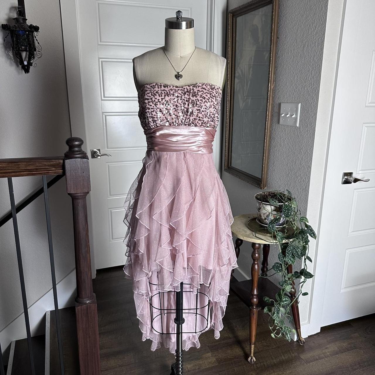 Pink Sequin Short Chiffon Homecoming Dress Prom Dress Birthday Party Dress nv4665