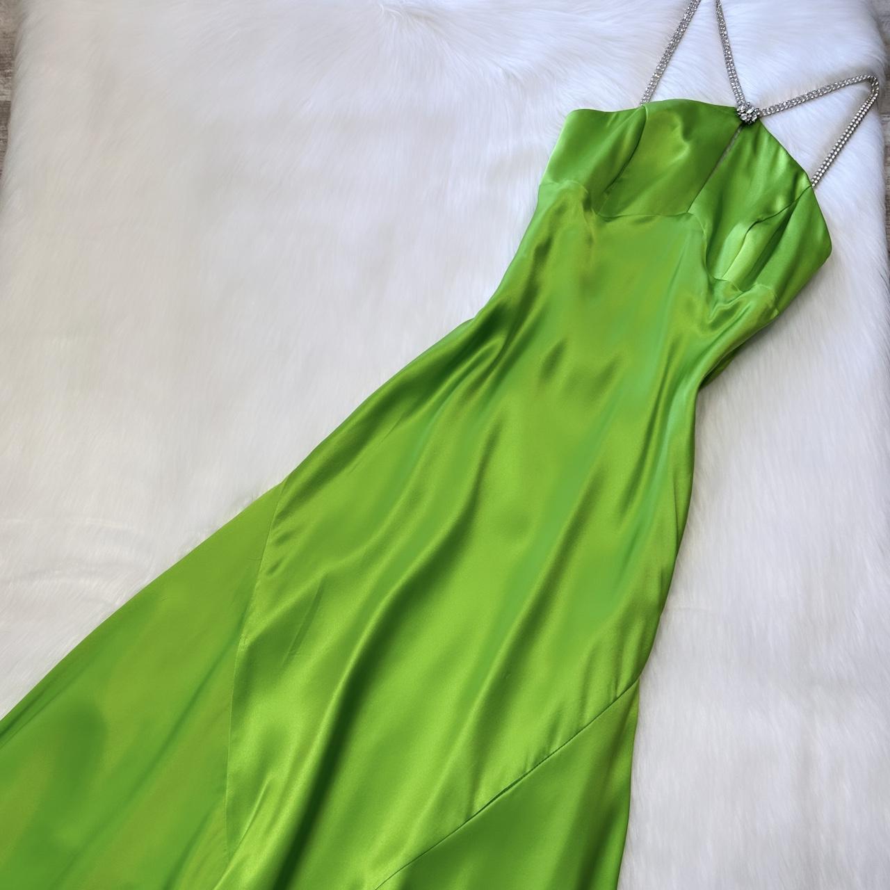 NiceVestidos-Green beautiful exquisite long satin formal prom dress nv5455