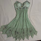 NiceVestidos--Green Delicate Beaded Floral Short Chiffon Homecoming Dress NV5688