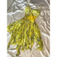 Yellow Green Short Exquisite Floral Beaded Garden Fairy Dress Chiffon Homecoming Dress Party Dress nv5389