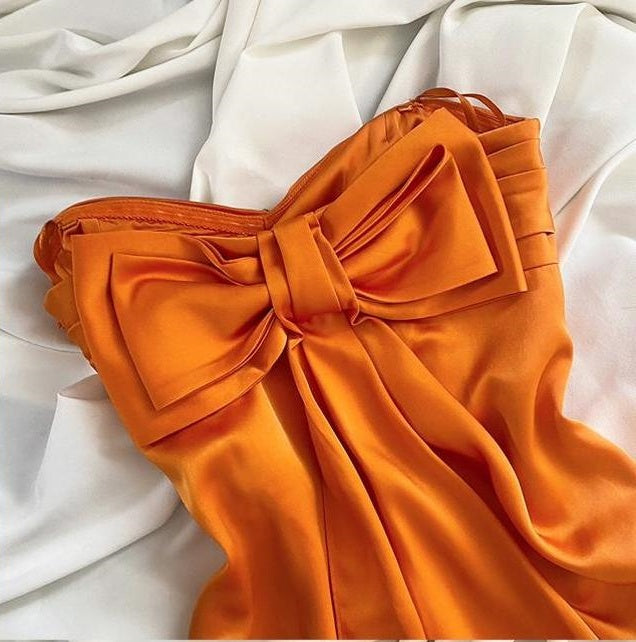 Orange Vintage Rose Elegantes kurzes Geburtstagskleid Partykleid Homecomingkleid Cocktailkleid nv4533