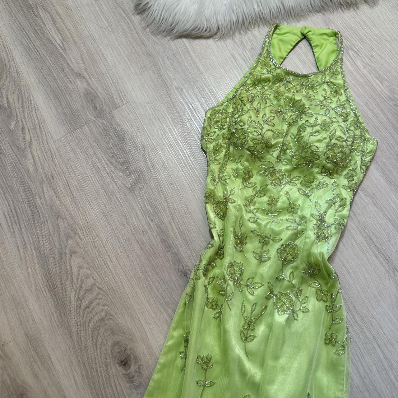 NiceVestidos-Green beautiful exquisite beaded long chiffon formal prom dress nv5450