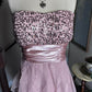 Pink Sequin Short Chiffon Homecoming Dress Prom Dress Birthday Party Dress nv4665