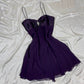 Y2K Purple Short Satin Chiffon Ball Gown Fairy Style Homecoming Dress nv4466