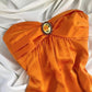 Orange Vintage Rose Elegantes kurzes Geburtstagskleid Partykleid Homecomingkleid Cocktailkleid nv4533