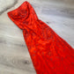 NiceVestidos-Beautiful orange exquisite floral beaded long chiffon prom dress formal gown nv5446