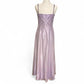 Lavender purple exquisite beaded spaghetti strap long chiffon retro dress prom dress nv5411
