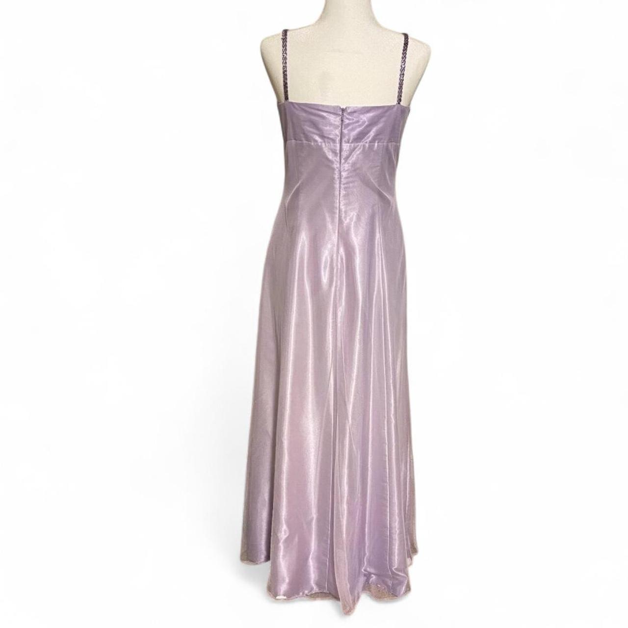 Lavender purple exquisite beaded spaghetti strap long chiffon retro dress prom dress nv5411