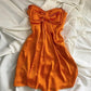 Orange Vintage Rose Elegantes kurzes Geburtstagskleid Partykleid Homecomingkleid Cocktailkleid nv4533
