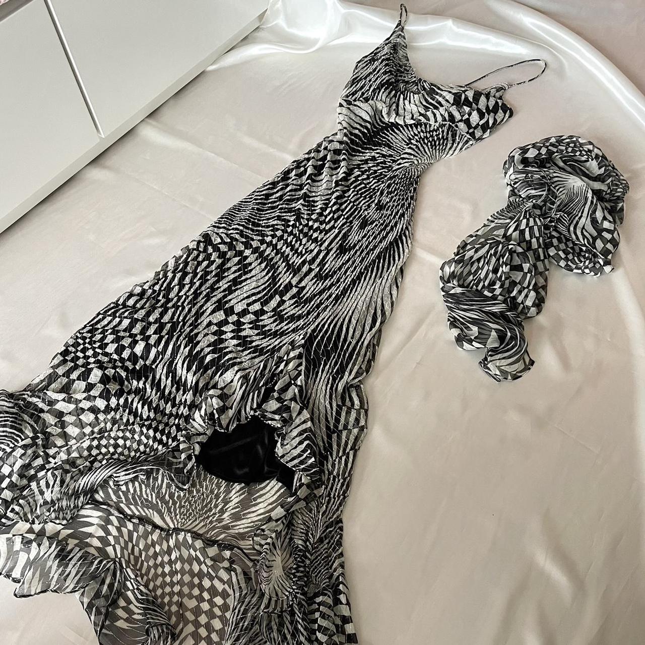 Beautiful black grey retro fashion long chiffon evening gown party dress nv5385