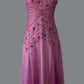 NiceVestidos--Pink beaded mid-length homecoming dress prom dress NV5692