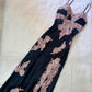 NiceVestidos-Black beautiful exquisite lace long satin formal prom dress nv5449
