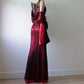 Red Black Vintage Fashion Delicate Floral Beaded Lace Long Tulle Satin Ball Gown Birthday Party Dress Evening Dress Prom Dress nv3906