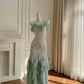 Beautiful Spaghetti Strap Mermaid Beaded Chiffon Prom Dress nv5391