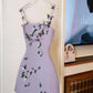 Robe courte de soirée papillon violette, robe de fête d'anniversaire nv5061