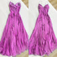 Blue/Purple/Burgundy Fashion Elegant Spaghetti Strap Applique Fairy Long Chiffon Ball Gown Evening Gown Party Dress nv3775