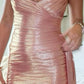Pink Satin Short Homecoming Dress Birthday Party Dress nv5317