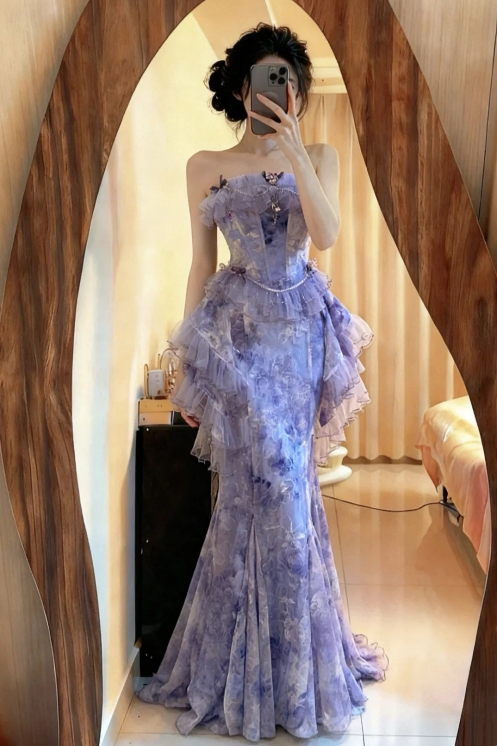 NiceVestidos-_Purple Fairy Dress, Long Tulle Prom Dress NV6089