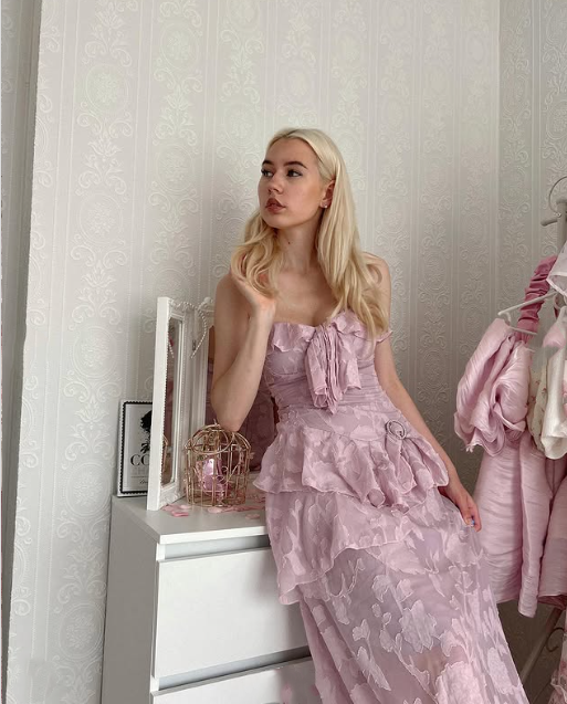 Pink Fashion Elegant Exquisite Lace Long Prom Dress Evening Dress Party Dress nv3524