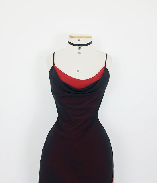 Black fashion red spaghetti strap ruffles long Chiffon sleeves elegant long chiffon ball gown evening dress party dress nv3548