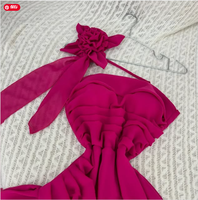 Pink Fashion Elegant Floral Long Chiffon Ruffle Ball Gown Evening Dress Party Dress nv3560