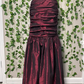Robe de soirée longue en satin bordeaux, élégante, style rétro, bretelles spaghetti, tenue de bal formelle, nv3632