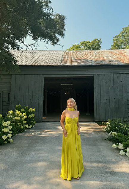 Yellow green fashion simple elegant tube top off shoulder long chiffon ball gown party dress evening dress with scarf nv2420