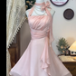 Pink Sweet Elegant Exquisite Short Chiffon Princess Homecoming Dress Prom Dress Evening Dress Party Dress nv4130