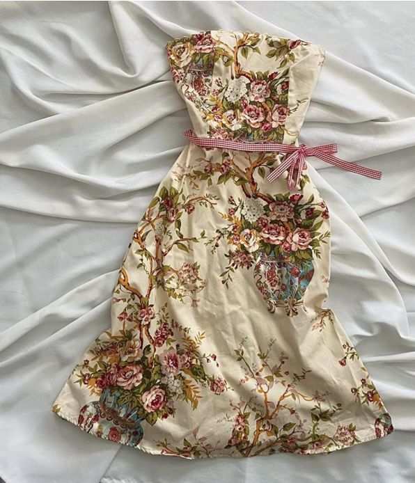 Vintage floral elegant short birthday dress party dress homecoming dress nv4536