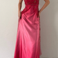 Cherry Red Gradient Retro Fashion Exquisite Beading Long Satin Ball Gown Evening Dress Party Dress Prom Dress nv4585